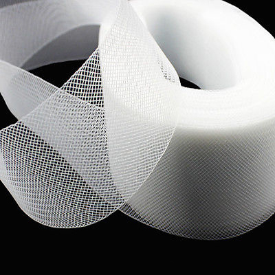 Kemény lószőr szalag 6 cm széles - WHITE (fehér)